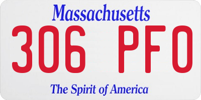 MA license plate 306PF0