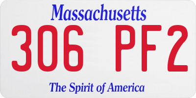 MA license plate 306PF2