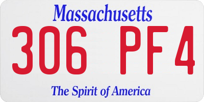 MA license plate 306PF4