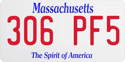 MA license plate 306PF5