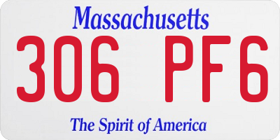 MA license plate 306PF6