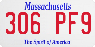 MA license plate 306PF9