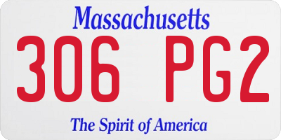 MA license plate 306PG2