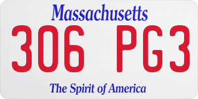 MA license plate 306PG3