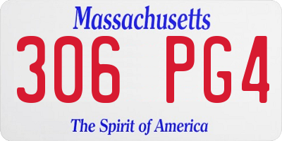 MA license plate 306PG4