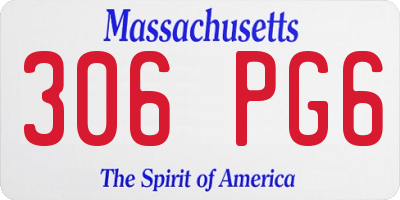 MA license plate 306PG6