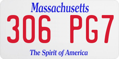 MA license plate 306PG7