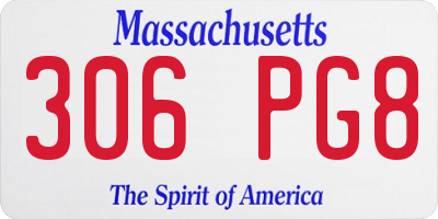 MA license plate 306PG8