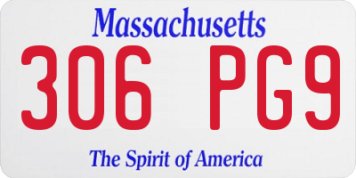 MA license plate 306PG9