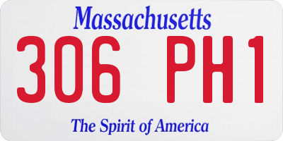 MA license plate 306PH1