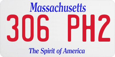 MA license plate 306PH2