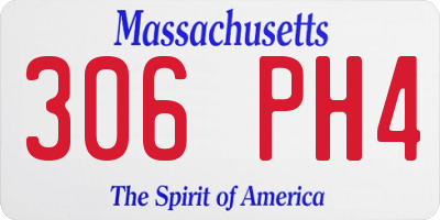 MA license plate 306PH4