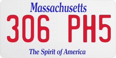 MA license plate 306PH5