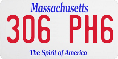 MA license plate 306PH6
