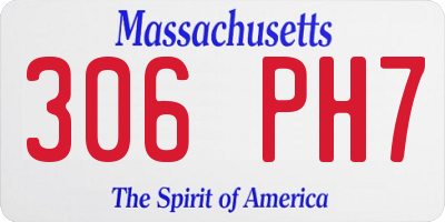 MA license plate 306PH7