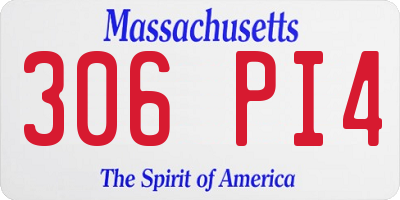 MA license plate 306PI4