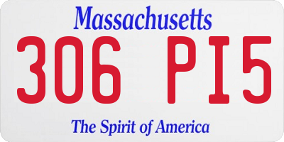 MA license plate 306PI5