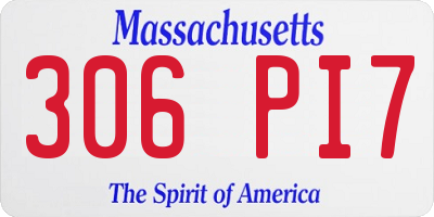MA license plate 306PI7