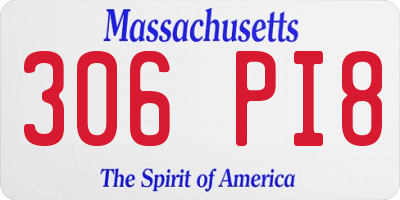 MA license plate 306PI8