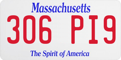 MA license plate 306PI9