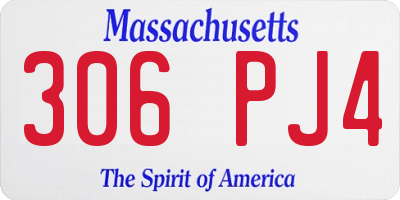 MA license plate 306PJ4
