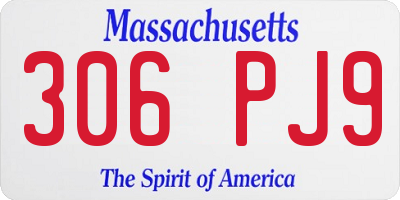 MA license plate 306PJ9