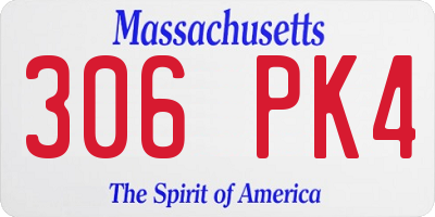 MA license plate 306PK4
