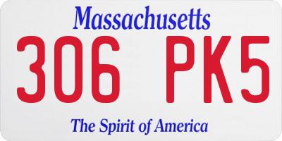 MA license plate 306PK5