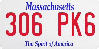 MA license plate 306PK6