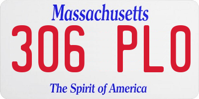 MA license plate 306PL0