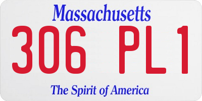 MA license plate 306PL1