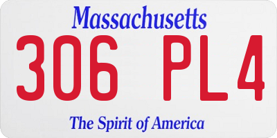 MA license plate 306PL4