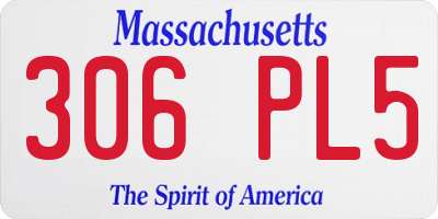 MA license plate 306PL5