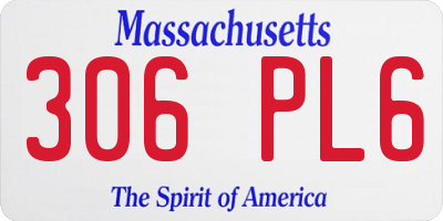 MA license plate 306PL6