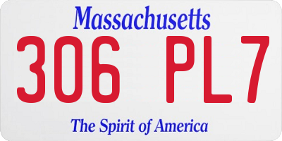 MA license plate 306PL7
