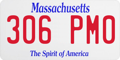 MA license plate 306PM0