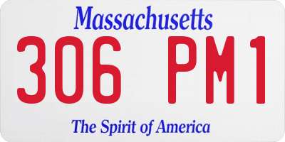 MA license plate 306PM1