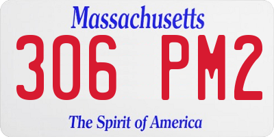 MA license plate 306PM2