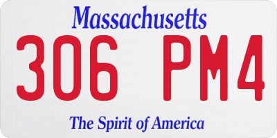 MA license plate 306PM4