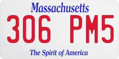 MA license plate 306PM5
