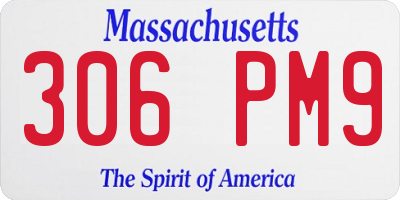MA license plate 306PM9