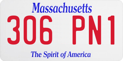 MA license plate 306PN1