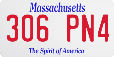 MA license plate 306PN4
