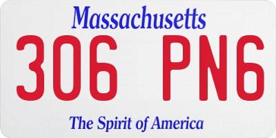 MA license plate 306PN6
