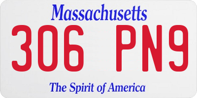 MA license plate 306PN9