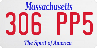 MA license plate 306PP5