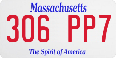 MA license plate 306PP7