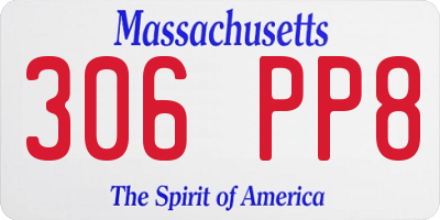 MA license plate 306PP8