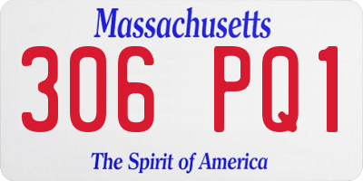 MA license plate 306PQ1