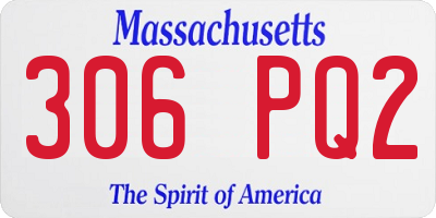 MA license plate 306PQ2